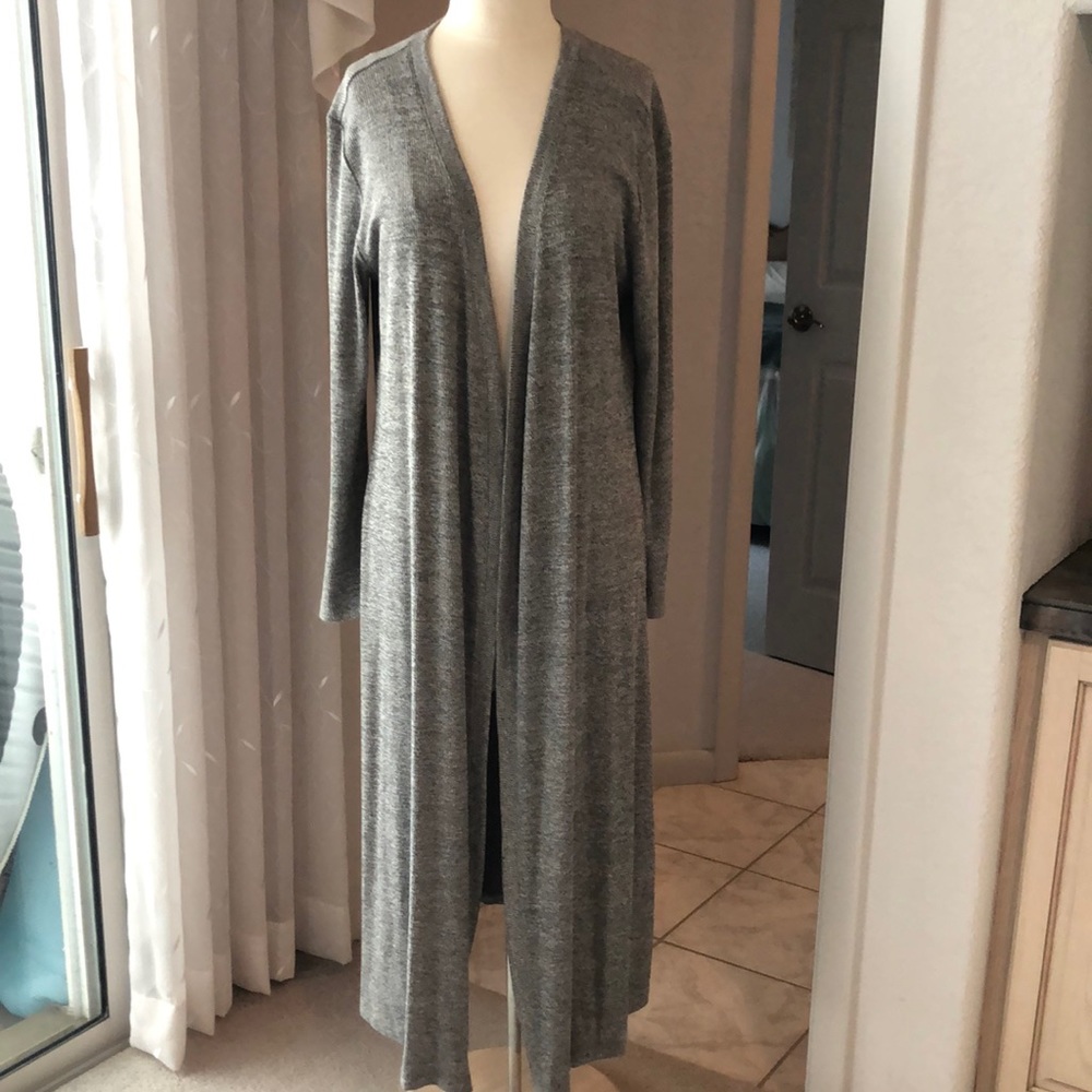 Heather Gray Long Cardigan